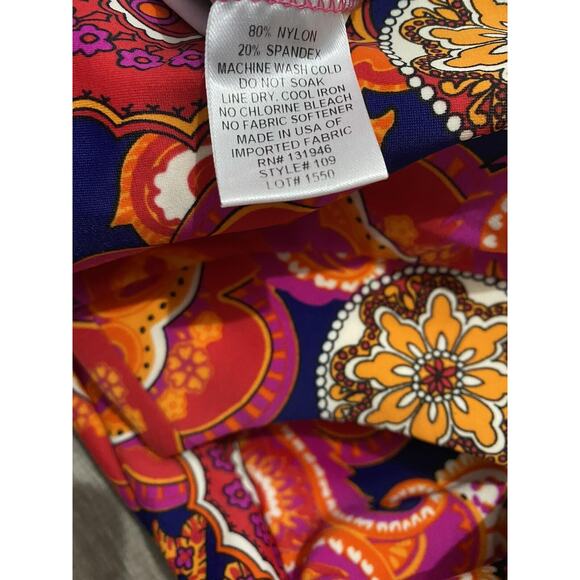 Jude Connally Ruffle Sleeve U Neckline Shift Dress Captiva Paisley S A003497 - Picture 4 of 5